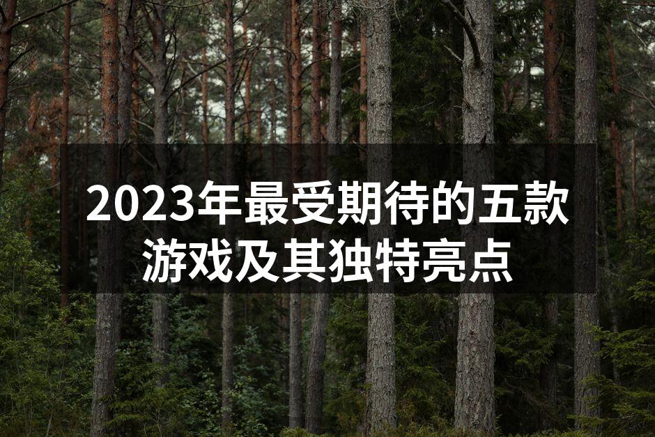 2023年最受期待的五款游戏及其独特亮点